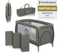 Lionelo Cuna de viaje Sven Plus – 0-36M, hasta 15 kg, cambiador, mosquitero, Beige Oliva