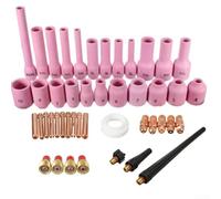 Juego completo de 46 accesorios de antorcha de soldadura Tig que incluye cuerpos de boquilla de lente de gas y boquillas de alúmina compatibles con modelos refrigerados por aire serie 9 20 25