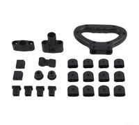 Juego completo de piezas de reparación de carrito de carro de camping de plástico negro para modelo plegable plano al aire libre rueda de carretilla y kit de accesorios de marco