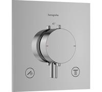 Juego completo de termostato Hansgrohe UP Ecostat Comfort E para dos salidas, acabado cromado, 1 unidad.
