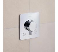 Juego completo de termostato Hansgrohe UP Ecostat Comfort Q para dos salidas, acabado cromado, 1 unidad.