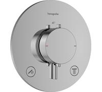 Juego completo de termostato Hansgrohe UP Ecostat Comfort S para dos salidas, acabado cromado, 1 unidad.