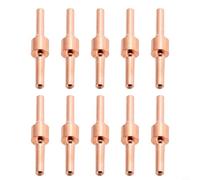 Juego de 10 boquillas de plasma y electrodos para PT-31 LG-40 CUT40 para soplete cut50, 10 mm/15 mm de altura de metal piezas de repuesto (electrodos)