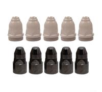 Juego de 10 boquillas y electrodos de cobre revestidos para cortadores de plasma P80, piezas de desgaste para LGK100 con apertura de 1,1/1,3/1,5/1,7 mm (1,7 mm)