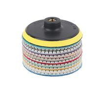 Juego de 10 discos abrasivos redondos de diamante, disco de diamante de 100 mm para el pulido de piedra, juego de discos abrasivos de alta on bordes lisos para mármol,