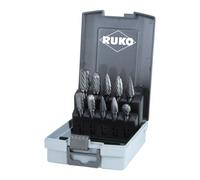Juego de 10 fresas rotativas de carburo de tungsteno en estuche de plástico 116003RO