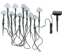 Juego de 10 luces LED solares para exteriores, de 3,8 metros, luz blanca cálida, marca LUMISKY CHAMPY, ideales para iluminación de caminos