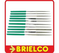 JUEGO DE 10 MINI LIMAS DE GRANO DE DIAMANTE 120X45X2.5MM FUNDA TRANSPORTE BD3682