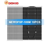 Juego de 10 paneles solares monocristalinos flexibles de 18V y 100W, ideales para vehículos y embarcaciones