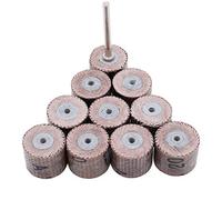 Juego de 10 piezas de papel de lija de grano 120 # de 12 mm de diámetro para lijadora pulidora de disco con vástago de 3 mm para herramientas giratorias Dremel