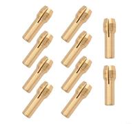 Juego de 10 portabrocas de latón para mini taladro, adaptador de vástago de 4,2 mm y 4,8 mm para herramienta giratoria para estilo dremel, rango de sujeción de cobre de alta dureza, 0,5 mm a 3,2 mm
