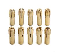 Juego de 10 portabrocas de latón para mini taladro, adaptador de vástago de 4,2 mm y 4,8 mm para herramienta giratoria para estilo dremel, rango de sujeción de cobre de alta dureza, 0,5 mm a 3,2 mm