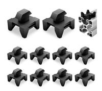 Juego de 10 soportes para cables - Terminales de ranura para perfil de aluminio 40 x 40 mm - Soporte de cables para perfiles estándar europeo - Accesorios sólidos - Para impresora 3D, taller, casa