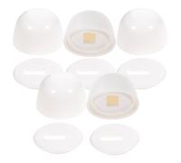 Juego de 10 tapas de plástico para pernos de inodoro, ajuste universal, color blanco, redondo, para tornillos de montaje, inodoro, decoración de baño