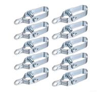 Juego de 10 tensores de alambre galvanizados para jardín (100 mm) | Acero galvanizado resistente a la corrosión, ideal para invernaderos húmedos, construcción duradera
