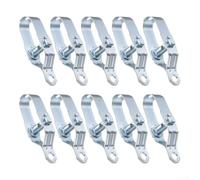 Juego de 10 tensores de alambre galvanizados para valla, juego de 10 | Acero galvanizado, resistente al óxido, resistente a la intemperie, ideal para exteriores, larga vida útil