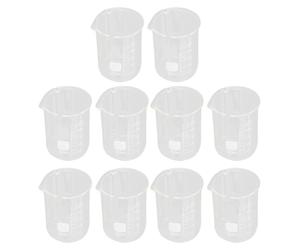 Juego de 10 vasos de vidrio para laboratorio, con capacidad de 250 ml