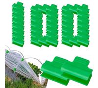 Juego de 100 clips de fijación para invernadero, pinzas y soportes resistentes, abrazaderas para tubos, para piscina, , fondo, manualidades, invernadero, exterior, interior