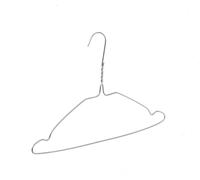 Juego de 100 perchas metálicas galvanizadas, 32 cm