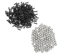 Juego de 100 tornillos y tuercas para montaje en panel de la serie D, tornillos Phillips avellanados negros + tuercas hexagonales de acero inoxidable 304 para conectores de panel tipo D, construcción