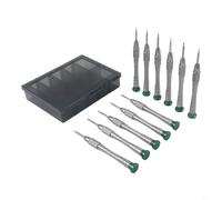 Juego de 11 destornilladores para reparación de relojes, lentes y electrónica, herramientas de precisión de acero inoxidable con cabeza plana y para Phillips, kit profesional para aficionados