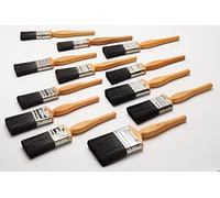 Juego de 12 brochas de Pintor ProDec Contractor para un Acabado Liso con Pinturas de emulsión, Brillantes y satinadas en Paredes, techos, Madera y Metal - 2X 1, 5X 1.5, 4X 2, 1x 3 Pulgadas