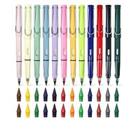 Juego de 12 Lápices Eternos Con Goma de Borrar y 24 Cabezales Intercambiables Sin Tinta - Lápices Mágicos Duraderos Infinity Para Escribir