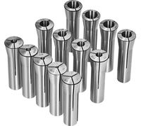 Juego de 13 abrazaderas de precisión R8, de 1/8'' a 7/8'', fabricadas en acero aleado 45# para máquinas fresadoras, taladros, máquinas de taladrar y centros de mecanizado. Incluye 13 cajas de almacena