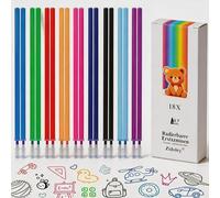 Juego de 18 recambios compatibles con bolígrafos de gel Legami, altura 13 cm, punta 0,7 mm, recargas con rodillo de tinta borrable, 9 colores
