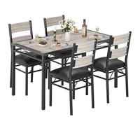 Juego De 2/4 Sillas De Comedor, Conjunto De Mesa Ahorro-Espacio De Madera | protección de esquinas, estructura metálica reforzada, para cocina, comedor y apartamento pequeño