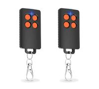 Juego de 2 AAM0121 - Mando a distancia para puerta - Compatible con SCS Sentinel - 433,05-434,79 MHz - 4 canales - Código secreto giratorio y alcance 50 m - naranja