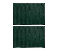 Juego de 2 alfombras de baño antideslizantes en color verde 60x90cm