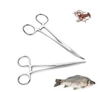 Juego de 2 alicates de piercing, pinza de arteria de 13 cm, alicates autobloqueantes, alicates de pesca, pinzas de acero inoxidable, adecuadas para pesca, pinzas para el pelo de gatos y perros (rectas