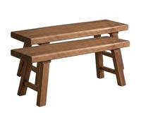 Juego de 2 Bancos de Comedor de Madera Maciza, Bancos de Madera rústicos for Mesa de Cocina, Asiento de Granja Resistente for Pasillo, Sala de Estar 50 60 80 100 120 160 180 cm(L:160 x W:35 x H:40cm)