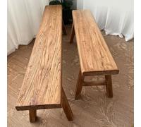 Juego de 2 Bancos de Madera Maciza, Bancos de Comedor rústicos for Mesa de Cocina, 100 120 180 80 60 cm, Bancos de Madera for Interiores for Pasillo, Extremo de la Cama(L:160 x W:30 x H:45cm)