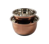 Juego de 2 Boles de Mezcla de Acero Inoxidable - 2 L y 4,2 L, Apilables con Base Antideslizante Copper Bergner