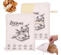 Juego de 2 bolsas reutilizables de cera de abeja para alimentos