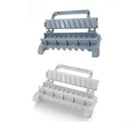Juego de 2 brochetas de plástico para barbacoa, para el hogar, cocina y camping, parrilla, color gris y blanco, 29 cm