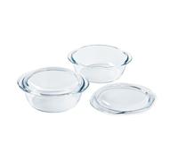 Juego de 2 cazuelas - PYREX - Vidrio - Redondo - 1 L