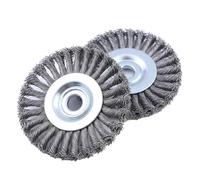 Juego de 2 cepillos de acero inoxidable de alta calidad, compatibles con limpiador de juntas, resistente cepillo de repuesto para terrazas y pavimentos de adoquines (10 mm de grosor)