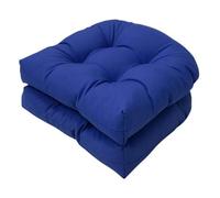 Juego de 2 Cojines para Silla de Exterior E Interior de 19 X 19 Pulgadas Resistentes Al Agua Y A La Intemperie con Forma de U para Decoración de Muebles de Jardín Patio Hogar Y Oficina (Azul Real)