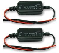 Juego de 2 convertidores reductores de voltaje CC, entrada de 12 V a salida de 5 V, regulador reductor de 2,5 A DC-DC para sistemas de carrito de golf y gestión de energía EV