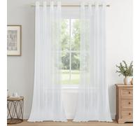 Juego de 2 cortinas transparentes de gran tamaño, ideales para ventanas grandes