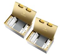 Juego de 2 enchufes ocultos planos empotrados, toma de suelo empotrada con | 4 receptáculos TR de 15 amperios, puerto de carga USB de 2.1 A y puertos RJ45 dúplex, caja de cubierta eléctrica impermeable