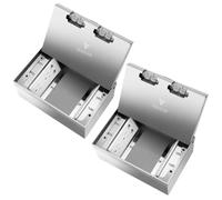 Juego de 2 enchufes ocultos planos empotrados, toma de suelo empotrada con | 4 receptáculos TR de 15 amperios, puerto de carga USB de 2.1 A y puertos RJ45 dúplex, caja de cubierta eléctrica impermeable