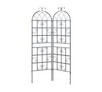 Juego de 2 enrejados de jardín barrea acero 180x102cm - negro [casa.pro]