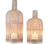 Juego de 2 faroles decorativos estilo bohemio, portavelas para velas pequeñas, marca Preston