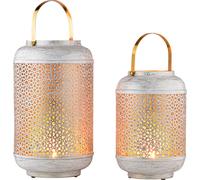 Juego de 2 farolillos decorativos estilo bohemio, portavelas para velas pequeñas, soporte para velas, marca Anago
