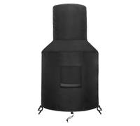 Juego de 2 fundas para chimeneas, impermeables, para patio, color negro | Esta cubierta impermeable protege tu chimenea exterior de las inclemencias del tiempo y la suciedad.