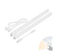 ledscom.de Juego de 2 lámparas LED para debajo del armario Rigel, 57,3 cm cada una, temperatura de color regulable, 17,6 W, 830 lm cada una